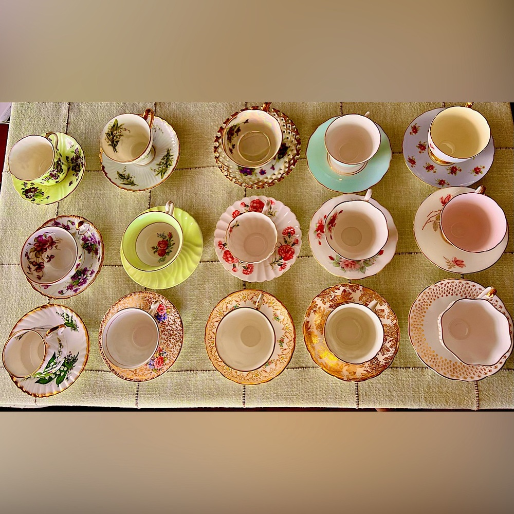 Lot of 15 Antique/Vintage Tea Cups - Excellent Condition